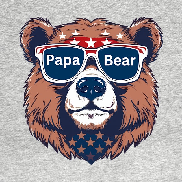 Papa Bear Sunglass Shirt, Papa Shirt, Dad TShirt, Father's Day t-shirt, Papa Gift, New Dad Shirt, Grandpa Gift, Father's Day Gift, Dad 4th of July by HoosierDaddy